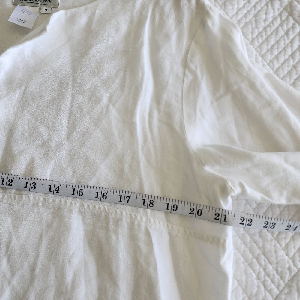 Coldwater creek linen boxi tunic blouse - Picture 12 of 15